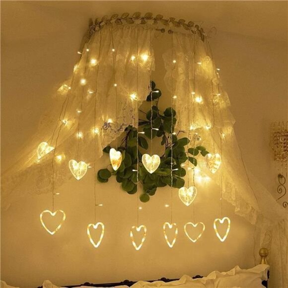 Heart-Shaped String Lights - Picture 1 of 4